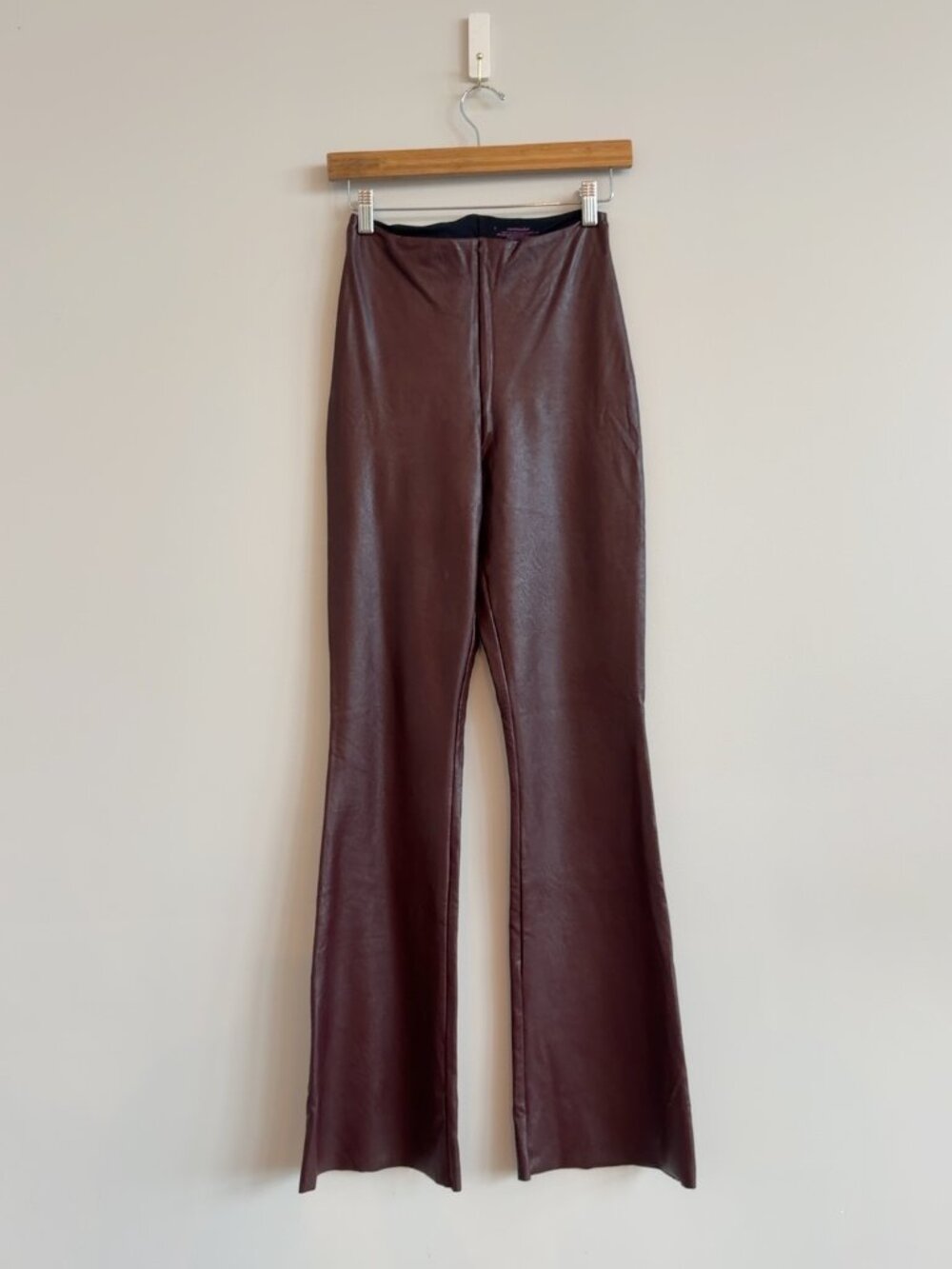 Commando Burgundy Faux Leather Flare Pants